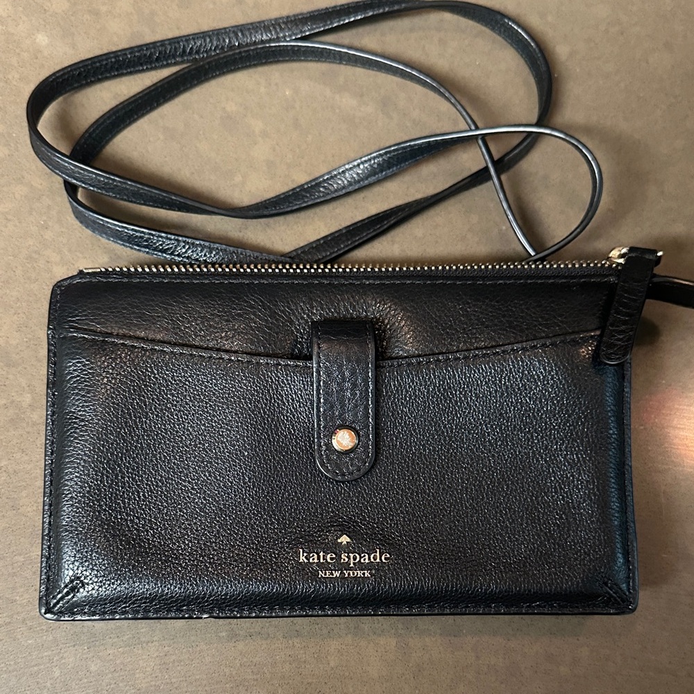 Kate Spade Black Textured Crossbody Bag